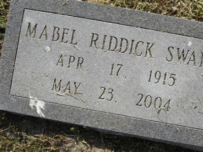 Mabel Riddick Swain on Sysoon