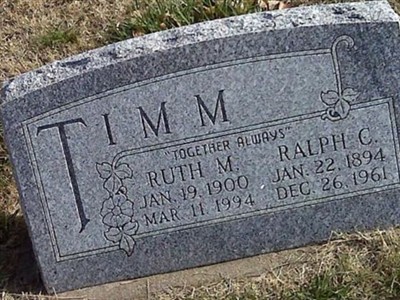 Mabel Ruth Bovey Timm on Sysoon