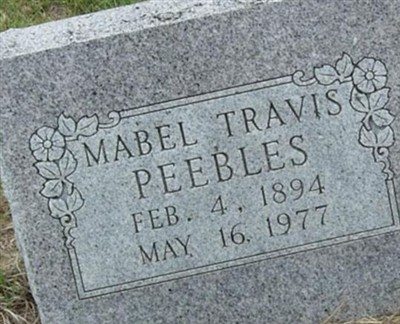 Mabel Travis Peebles on Sysoon