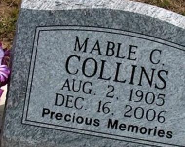 Mable C. Collins on Sysoon