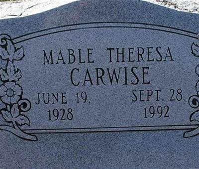 Mable Theresa CARWISE on Sysoon