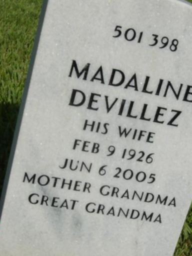 Madaline DeVillez, Find a grave on Sysoon Madaline DeVillez on Sysoon