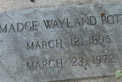 Madge Wayland Potts on Sysoon