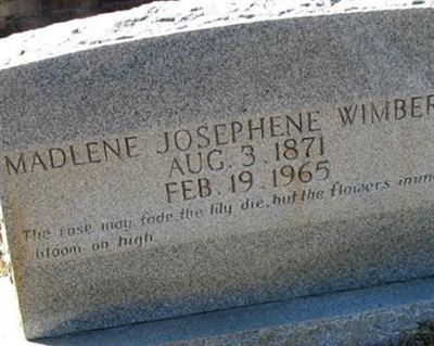 Madlene Josephene Wimberly on Sysoon