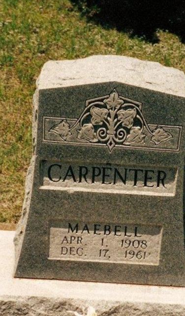 Mae Bell Marshell Carpenter on Sysoon