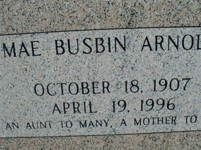 Mae Busbin Arnold on Sysoon