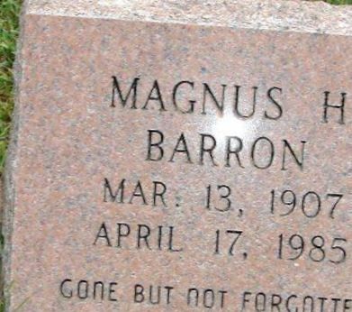 Magnus H. Barron on Sysoon