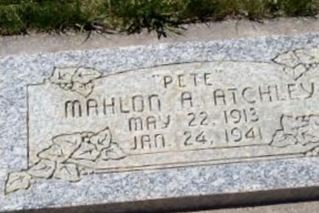 Mahlon Alex "Pete" Atchley on Sysoon