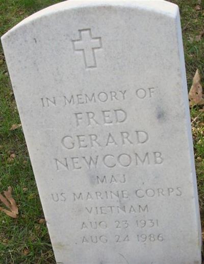 Maj Fred Gerard Newcomb on Sysoon