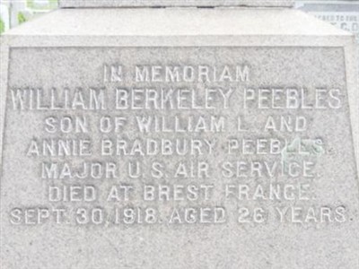 Maj William Berkley Peebles on Sysoon