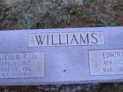 Malcolm E Williams, Jr, Find a grave on Sysoon Malcolm E Williams, Jr on Sysoon