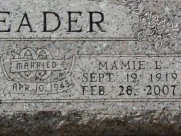 Mamie Louise Grinstead Reader on Sysoon