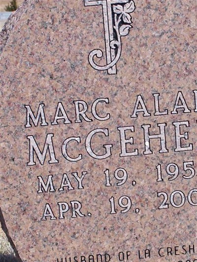Marc Alan McGehee on Sysoon