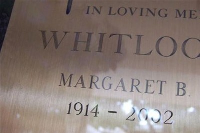 Margaret B Whitlock on Sysoon