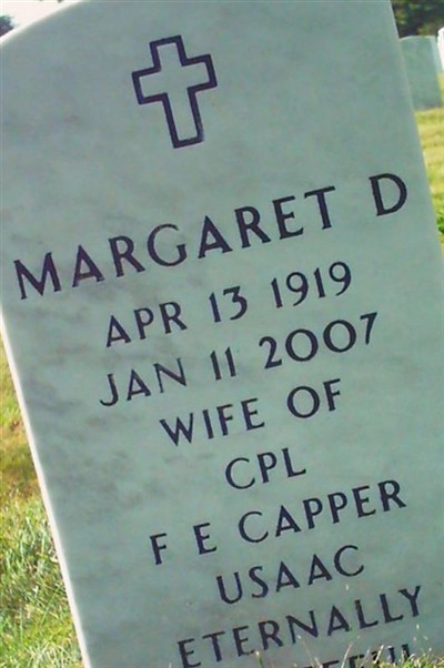 Margaret D Capper on Sysoon