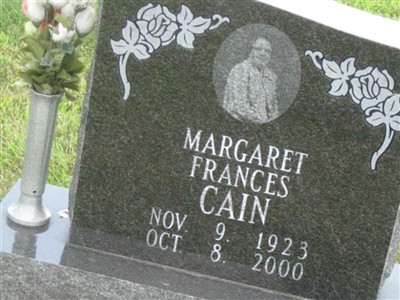Margaret Frances Adams Cain on Sysoon