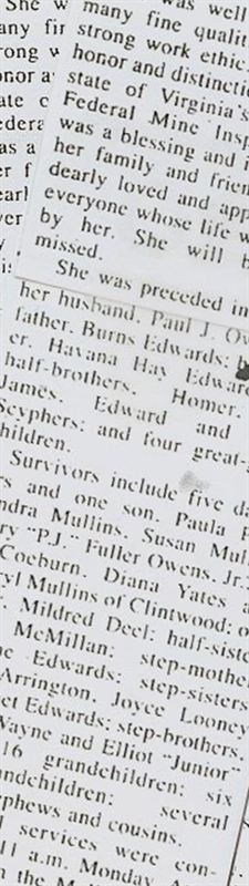Margaret "Ruby" Edwards Owens on Sysoon