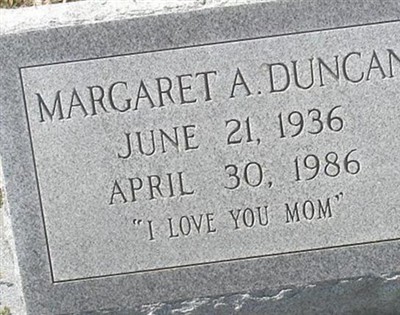 Margaret Ann Squires Squyars Duncan on Sysoon