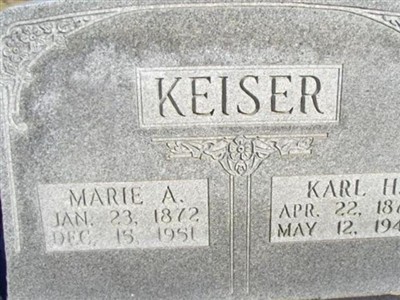 Marie A. (?) Keiser on Sysoon