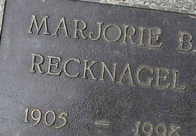 Marjorie B Recknagel on Sysoon