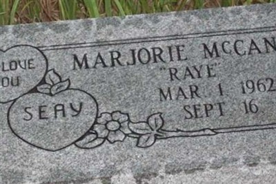Marjorie "Raye" McCants on Sysoon