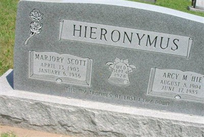 Marjory Scott Hieronymus on Sysoon