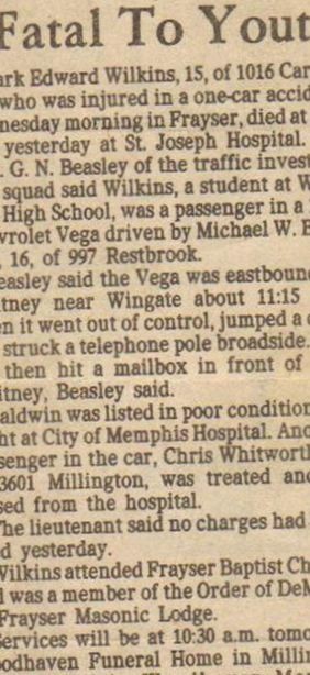 Mark Edward Wilkins on Sysoon