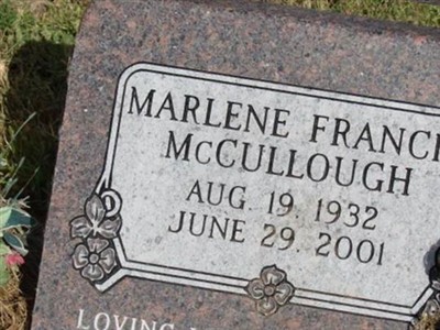 Marlene Francis McCullough on Sysoon