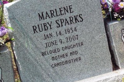 Marlene Ruby Werth Sparks, Find a grave on Sysoon Marlene Ruby Werth Sparks on Sysoon