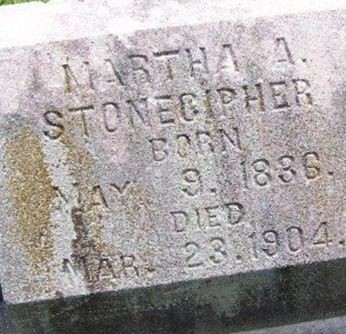 Martha A Stonecipher on Sysoon