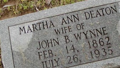 Martha Ann Deaton Wynne on Sysoon