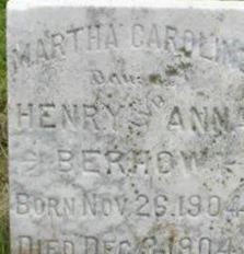 Martha Caroline Berhow on Sysoon