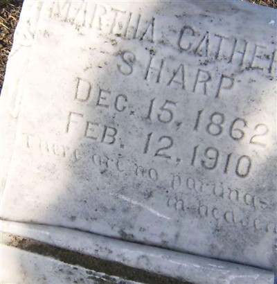 Martha Catherine Sharp on Sysoon