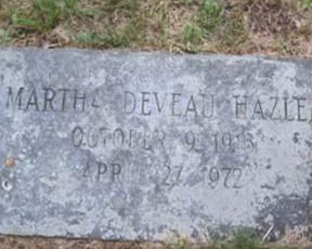 Martha Deveau Hazler on Sysoon