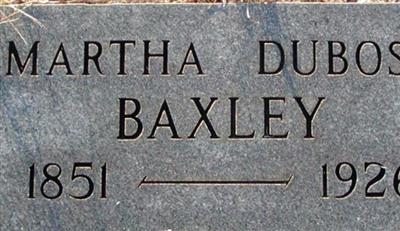 Martha Dubose Baxley on Sysoon