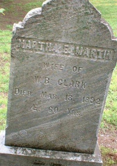 Martha E Martin Clark on Sysoon