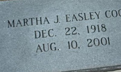 Martha J. Easley Cook on Sysoon