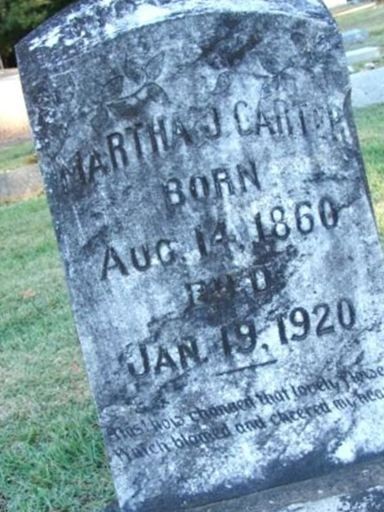 Martha J. Inman Carter on Sysoon