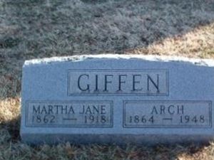 Martha Jane Main Giffen on Sysoon