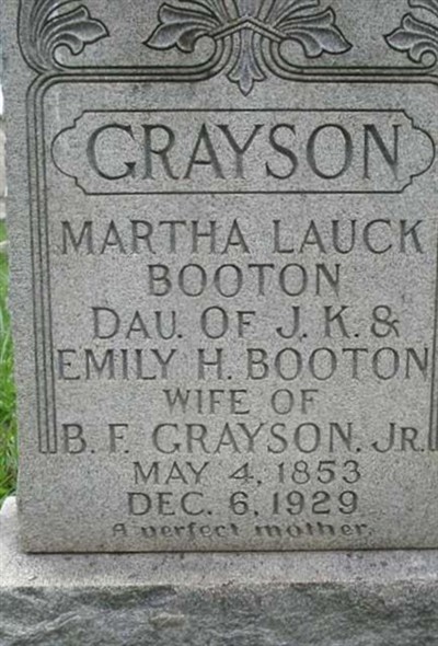 Martha Lauck Booton Grayson on Sysoon