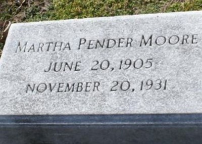 Martha Pender Moore on Sysoon