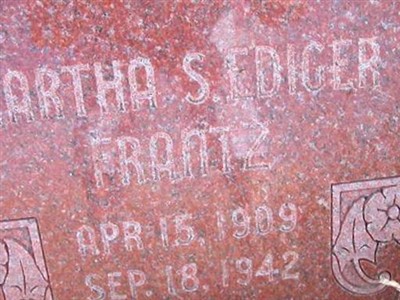 Martha S. Ediger Frantz on Sysoon