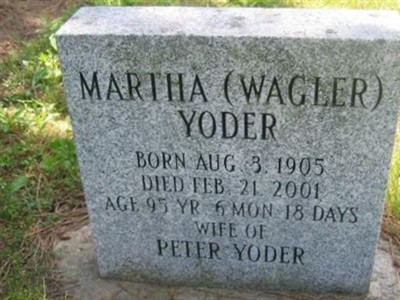 Martha Wagler Yoder on Sysoon