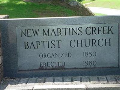 New Martins Creek Baptist Church Cemetery on Sysoon