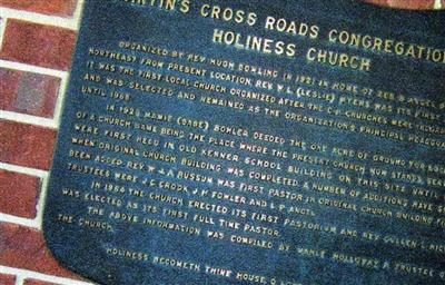 Martins Cross Roads Congregational Holiness Church on Sysoon