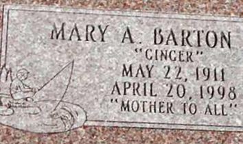 Mary A. "Ginger" Barton on Sysoon