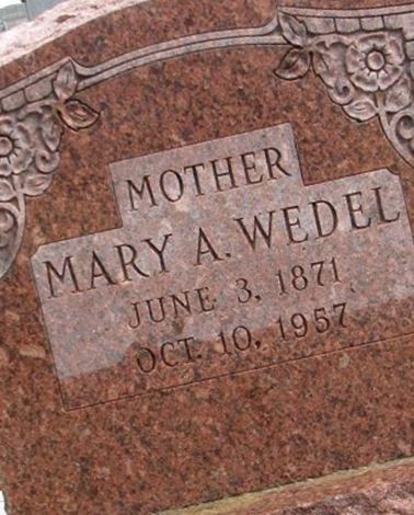 Mary A Wedel on Sysoon