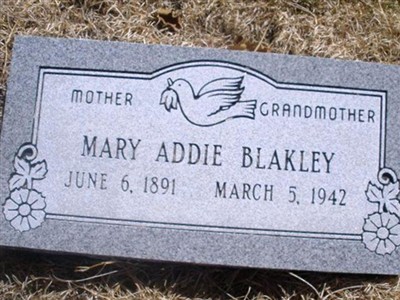 Mary Addie Cooksey Blakley on Sysoon