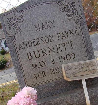 Mary Anderson Payne Burnett on Sysoon