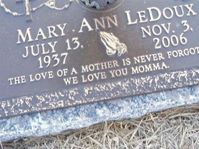 Mary Ann LeDoux on Sysoon